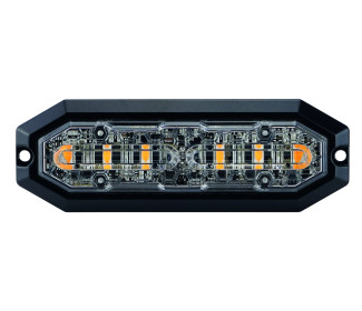 Blixtljus 6 LED Klar lins – 20W – ECE R65 Blixtljus