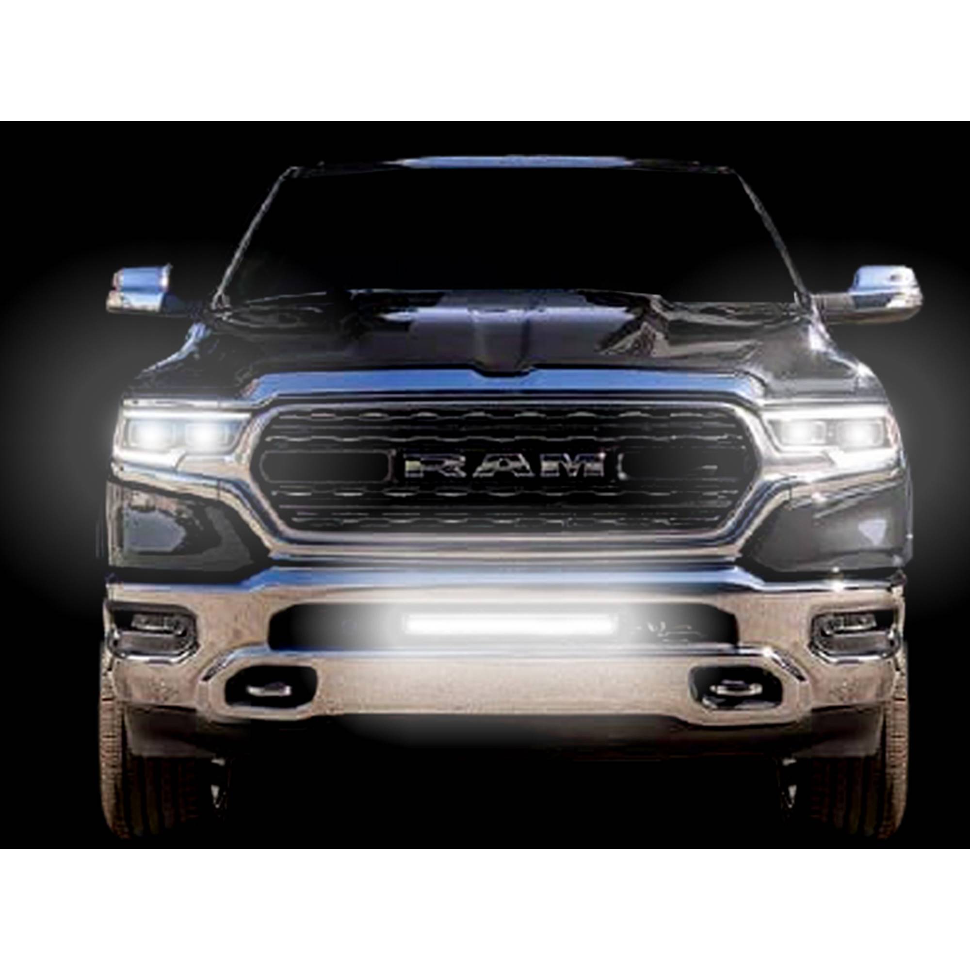 Dodge RAM 2019-2021- LED Ramp Optibeam Ultra10 Grill Kit Dodge 2