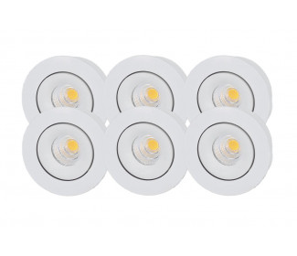 6 Pack Malmbergs Downlight MD-70, LED, 6W, Vit, 230V, AC-CHIP, IP44 – 2700K Downlights & Spotlights