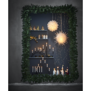 Glasdekoration Abete - 20 LED - Beige
