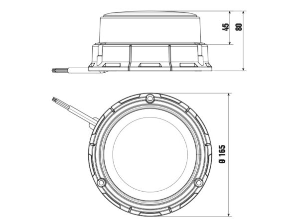Optibeam Dark Phantom, Transp./Orange, R65/ Blixt, Plan, TA2, DV