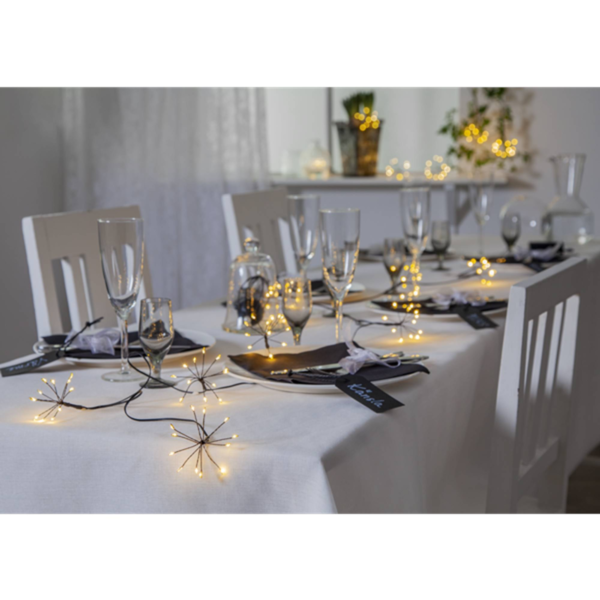 Ljusslinga Flower - 96 LED - 2.1 Meter - Svart