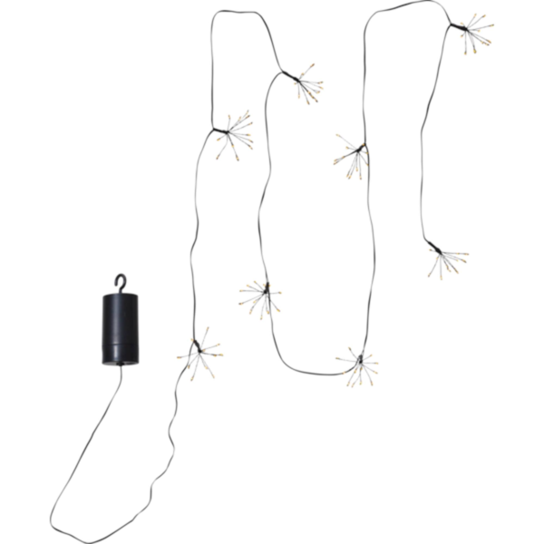 Ljusslinga Flower - 96 LED - 2.1 Meter - Svart