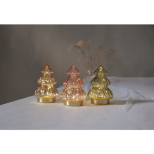 Glasdekoration Abete - 20 LED - Beige