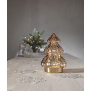 Glasdekoration Abete - 20 LED - Beige