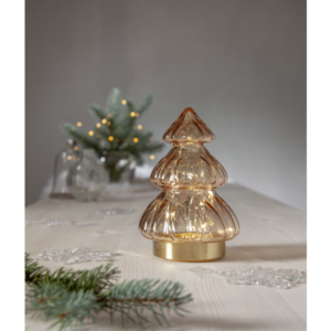 Glasdekoration Abete - 20 LED - Beige