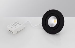 Malmbergs Downlight MD-360, LED, 6W, Svart, AC-Chip, IP44 – TUNE - 1900-3000K - 6 Pack