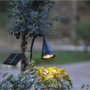 Solcellsspotlight Powerspot - 34cm - Svart