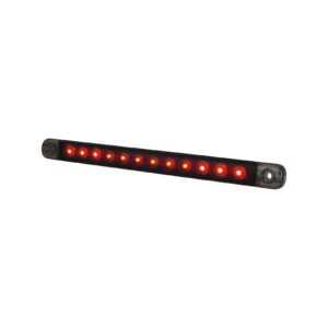 Strands DARK KNIGHT SLIM BAK/BROMS LED RÖDA LED, KLART GLAS
