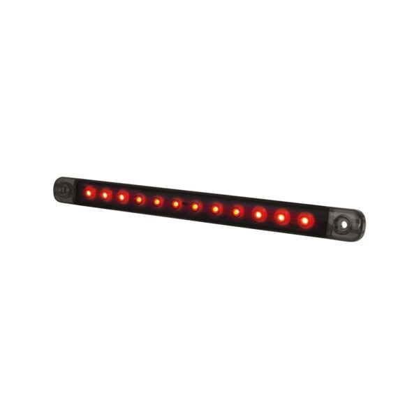 Strands DARK KNIGHT SLIM BAK/BROMS LED RÖDA LED, KLART GLAS