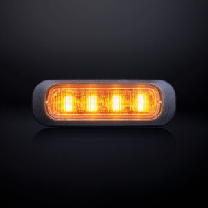 DARK KNIGHT BLIXTLJUS ORANGE 4 LED MÖRKTONAT GLAS