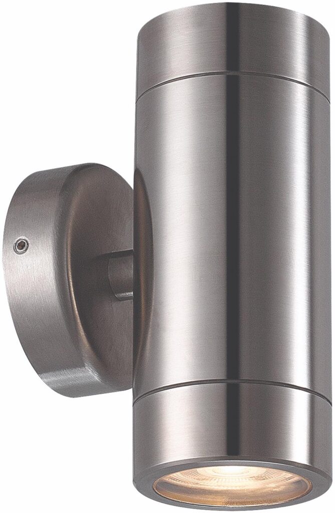 Malmbergs Fasadarmatur Hjuvik II, 2xGU10, IP54, stål 304