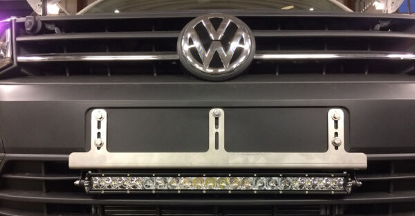 Rostfritt nummerplåtsfäste LED-ramp - Inbyggnad modell