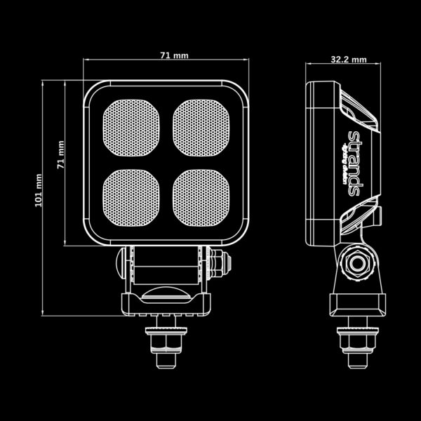 Strands DARK KNIGHT HARDCORE MINI - 24W ARBETSLJUS