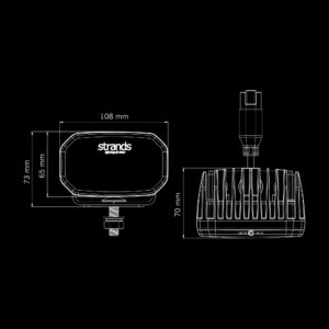 Strands FOR9T NO-GLARE ARBETSLJUS 31W - Orange & Röd Pos