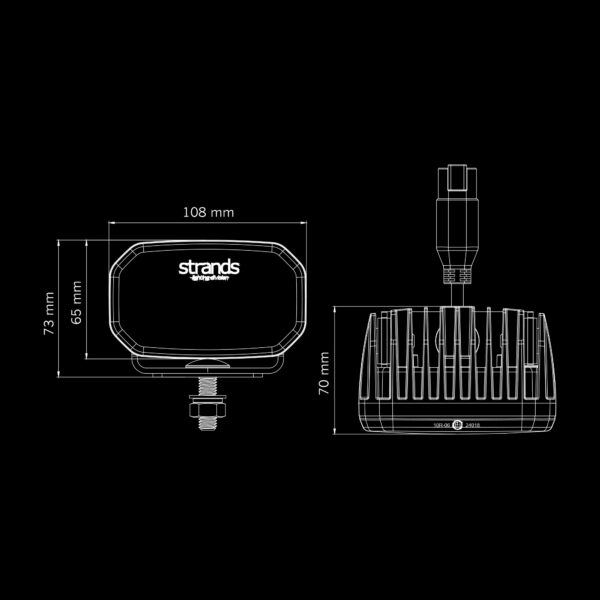 Strands FOR9T NO-GLARE ARBETSLJUS 31W - Orange & Röd Pos