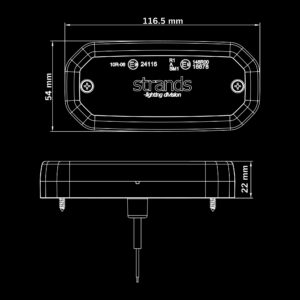 Strands FOR9T SCALE SIDOMARKERING VIT
