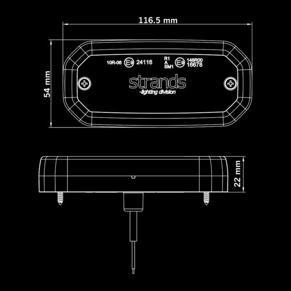 Strands FOR9T SCALE SIDOMARKERING VIT
