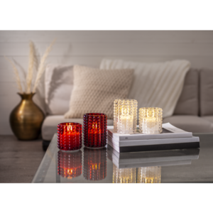 LED Ljus Flamme Dotty - Transparent - Stor och Liten - Paket