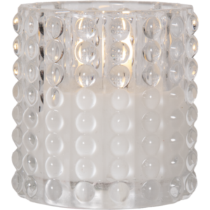 LED Ljus Flamme Dotty - 10cm - Transparent