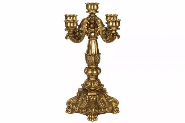 Ljusstake 5-Arm Julie Guld Poly 31x50cm - 1st