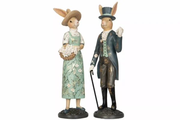 Hare Mr & Mrs - Mix - Poly 9,5x7x26cm - 2 Pack