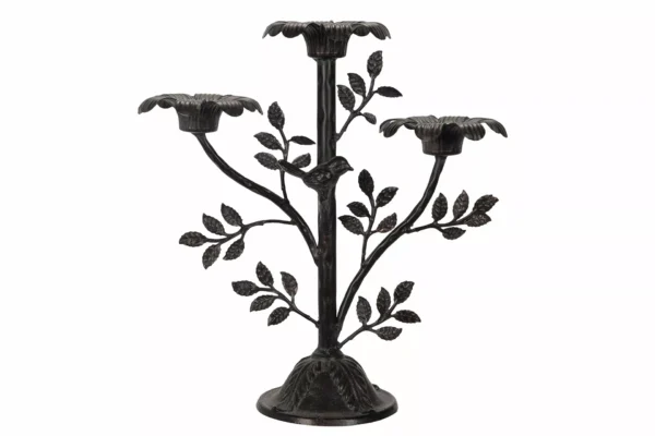 Ljusstake Haily Svart/Mässing 31x12x33cm - 1st