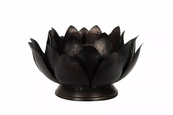 Ljuslykta Tea Svart/Mässing 28x16cm - 1st