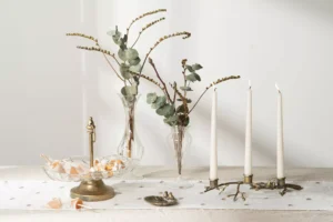 Ljusstake Fågelkvist Mässing 36x10x7cm - 1st