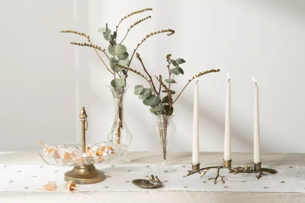 Ljusstake Fågelkvist Mässing 36x10x7cm - 1st