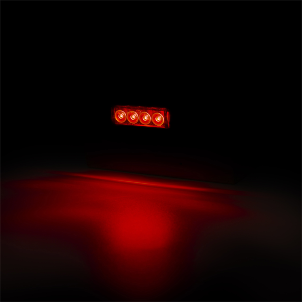 Positionsljus Röd, Slim, 4 LED, Graphite, 0,25m, DV