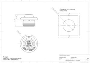 Positionsljus Röd, 0,5m, Graphite, DV