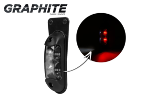 Positionsljus hängande, Transp, Röd/Vit, Graphite, 0,5m, DV