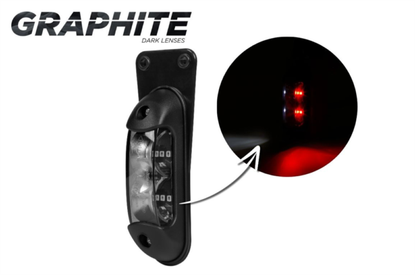Positionsljus hängande, Transp, Röd/Vit, Graphite, 0,5m, DV