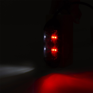 Positionsljus hängande, Transp, Röd/Vit, Graphite, 0,5m, DV