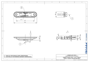 Sidomarkeringsljus Gul, Slim, 4 LED, Graphite, 0,25m, DV