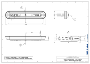 Sidomarkeringsljus Gul, Graphite, 0,5m, DV
