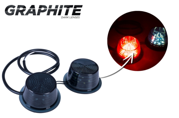 Positionsljus, Vit+Röd LED modul, 5-led, 0,7m, Graphite, DV