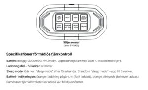 Trådlös fjärrkontroll till Optoguard Protector