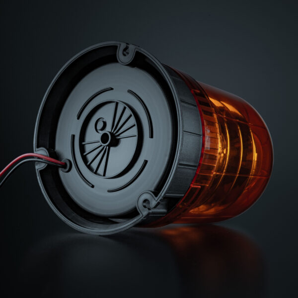 Big Energy roterande varningsljus XL Orange lins, planmontage 140 mm