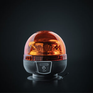 Big Energy roterande varningsljus Orange lins, magnet, cig-plug/USB-C 128 mm