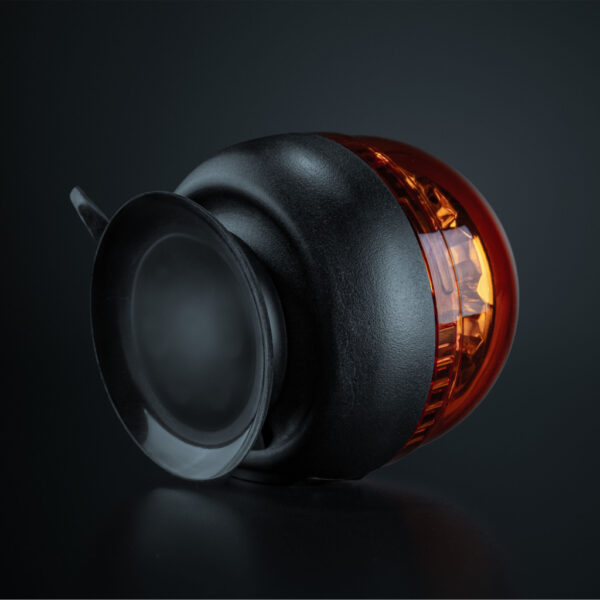 Big Energy roterande varningsljus Orange lins, magnet, cig-plug/USB-C 128 mm