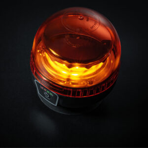 Big Energy roterande varningsljus Orange lins, magnet, cig-plug/USB-C 128 mm