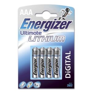 Energizer AAA litiumbatterier – 4-pack – produktförpackning