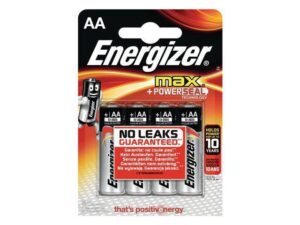 Energizer MAX AA LR6 alkaliska batterier – 4-pack – produktförpackning