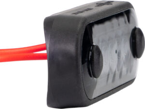 LED-positionsljus 5129000080 – rött, mörk lins, CC 58 mm