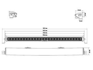 OPTIBEAM Pure 730 Work – LED arbetsljusramp 23 678 lumen