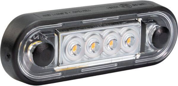 LED-sidomarkeringsljus 5129000079 gult, klart glas – hålavstånd 58 mm