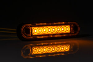 LED-sidomarkeringsljus 5129000086 gult, klart glas – hålavstånd 94 mm