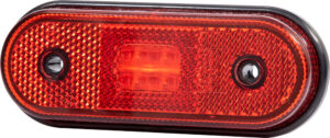 Rött LED-positionsljus 118,5 mm framifrån